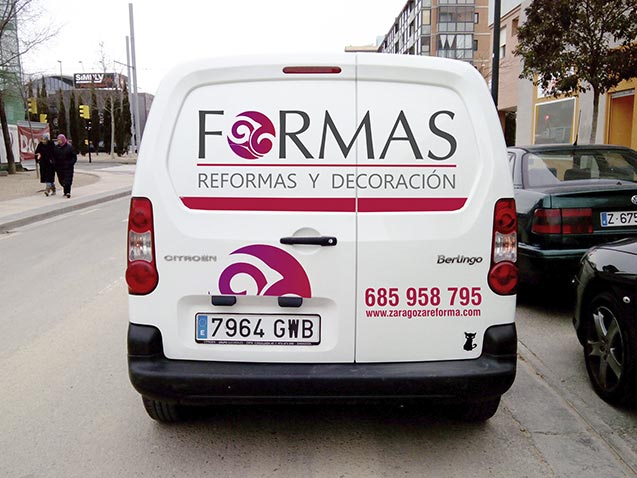 Rotulación de furgoneta trasera